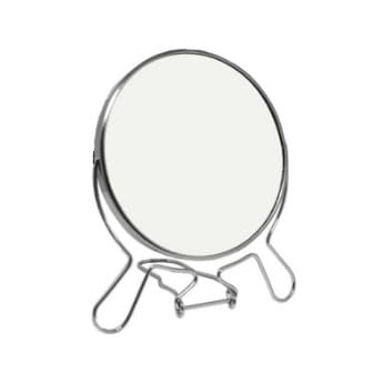 Espelho De Mesa Dupla Face C/ Aumento Aramado P/ Maquiagem Sobrancelha