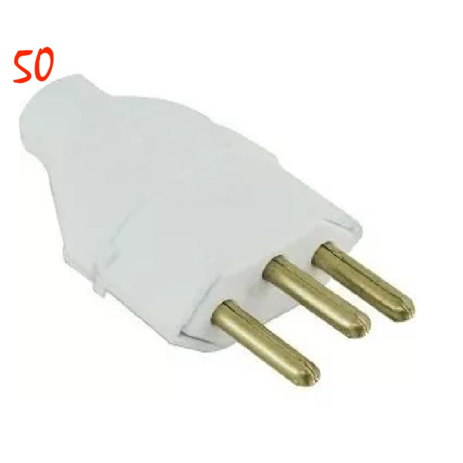50 Pçs Pino Macho 3 Polos 3 Vias Tripolar 10 Amperes
