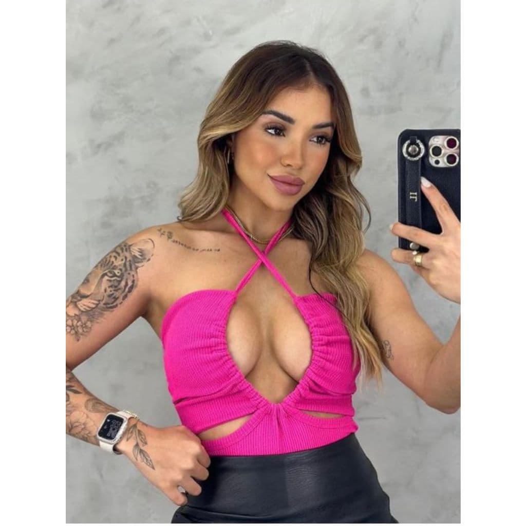 Body Feminino Decotado Alcinha Básico Body Blogueira Decotado