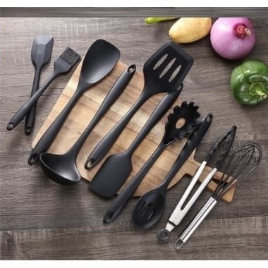 Jogo Kit Conjunto C/ 10 Peças Utensílios De Cozinha Silicone