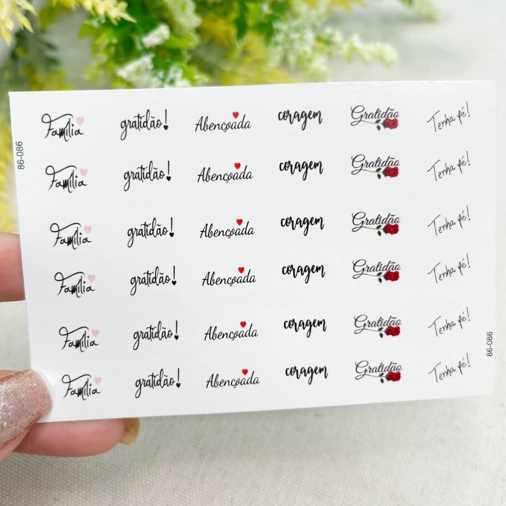 Adesivos de unhas escritas Adesivos,películas,unhas,nails art,unhas decoradas,decoração de unha,unha delicada,cartela de unha,Queyti películas para unhas,3d,não é artesanal