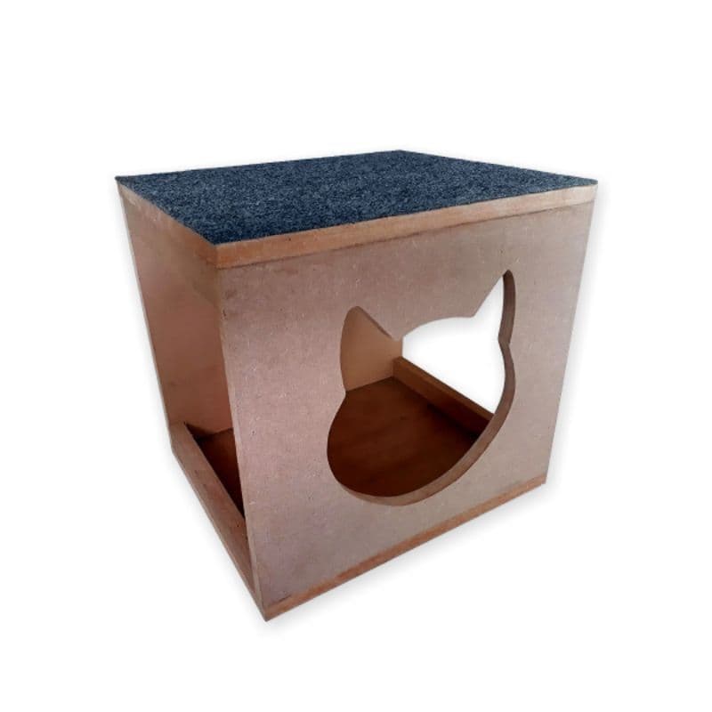 Nicho Toca  Casinha para gatos com carpete  mdf 15mm