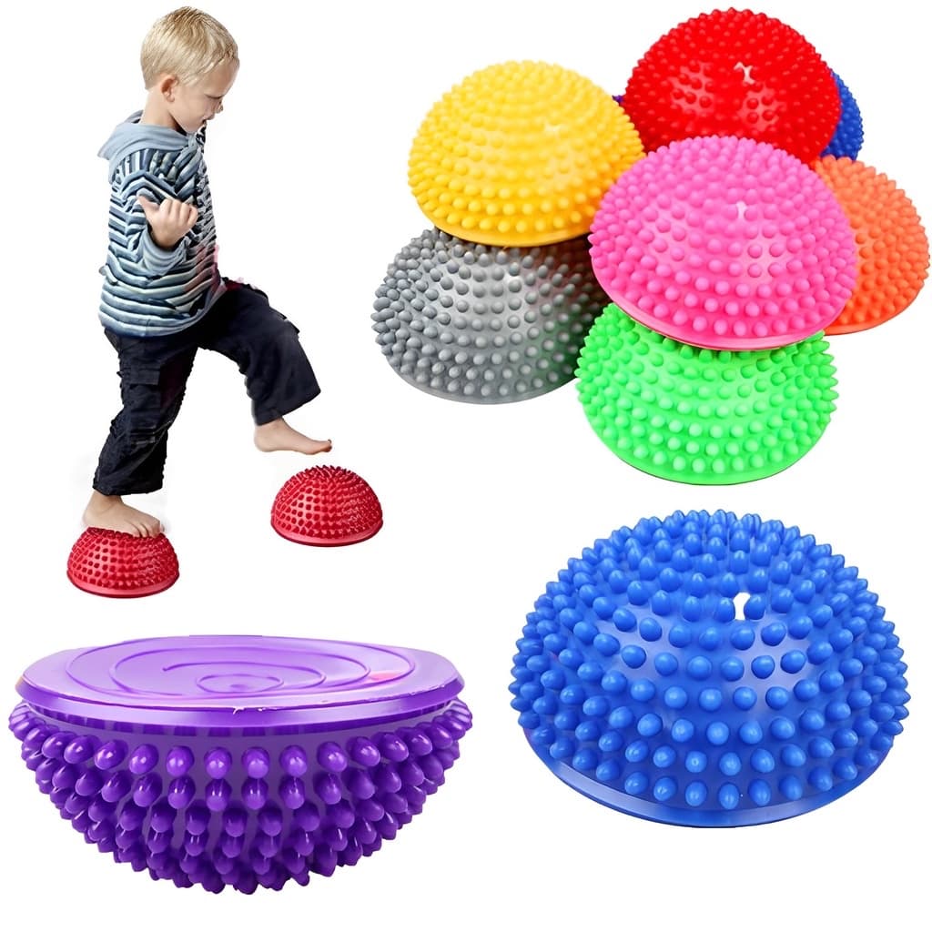 Bola Semicírculo Cravo Espinha Equipamento de Treinamento de Integração Sensorial Brinquedos Equilíbrio Massagem
