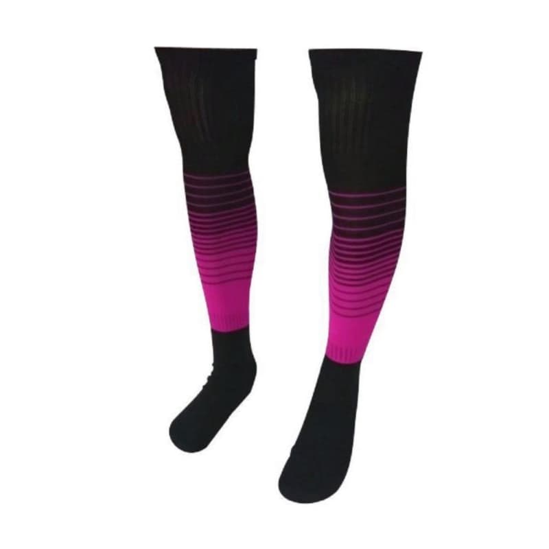 MEIÃO FUTEBOL DEGRADE PRETO COM ROSA PÉ PRETO ATOALHADO 23 pares