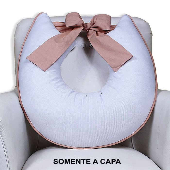 Capa De Almofada Amamentação Com Laço 100% Algodão
