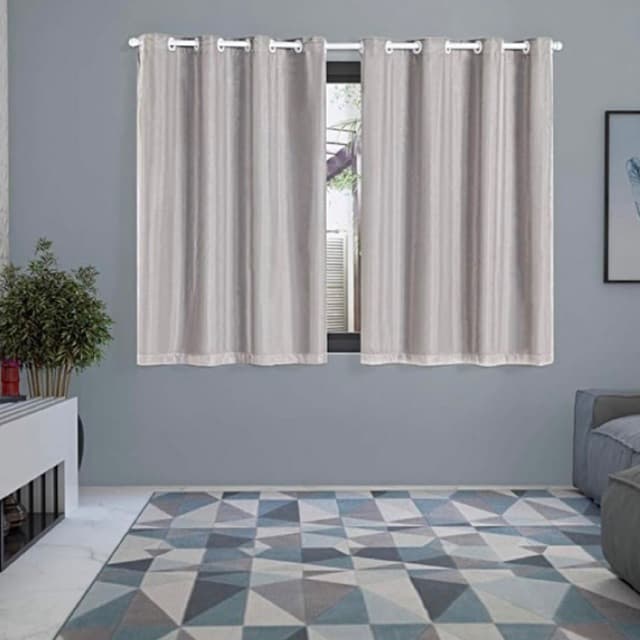 🔥PR0M0🔥Cortina Blackout Quarto Com Voil Corta 100% a Luz 2,20m x1,30m Várias Cores