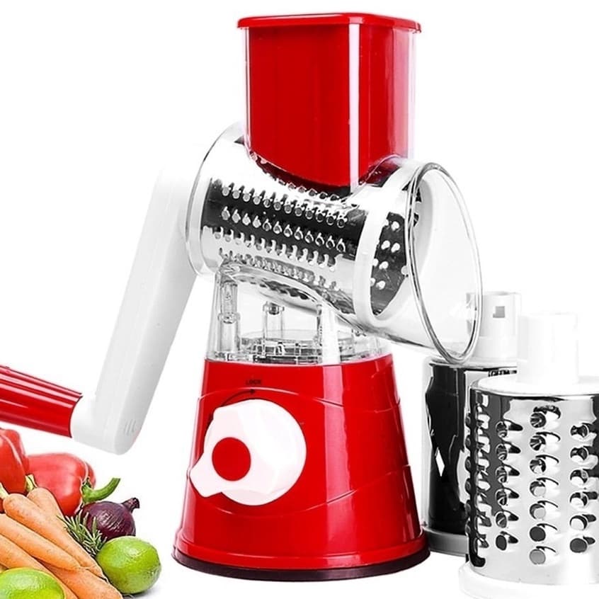 Cortador Fatiador 3 Laminas Ralador Verdura Legumes Manual 3 em 1 Multiuso Premium