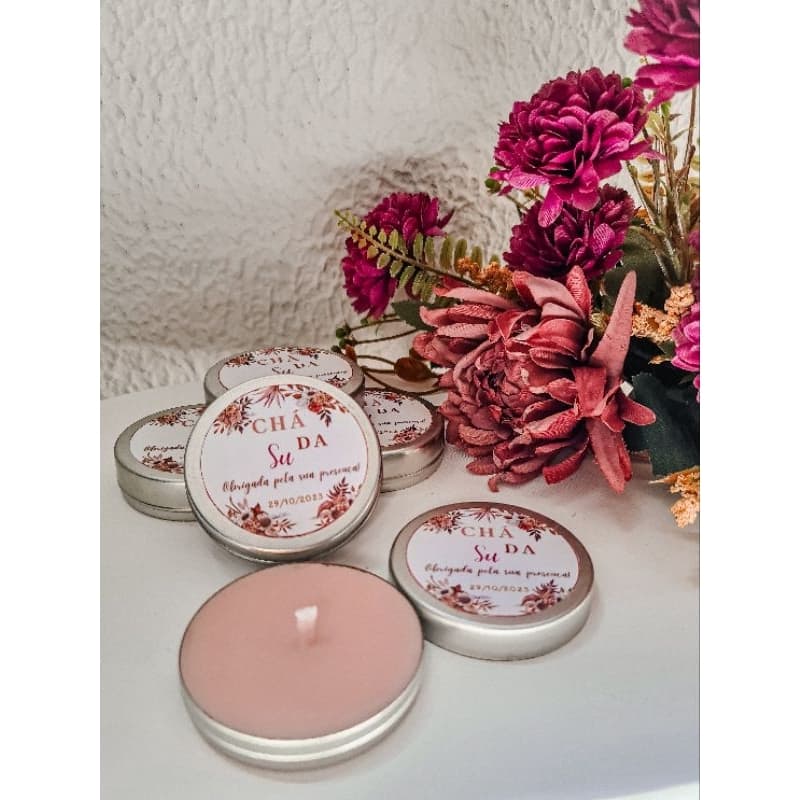 Mini Velas de 20g na latinha personalizadas