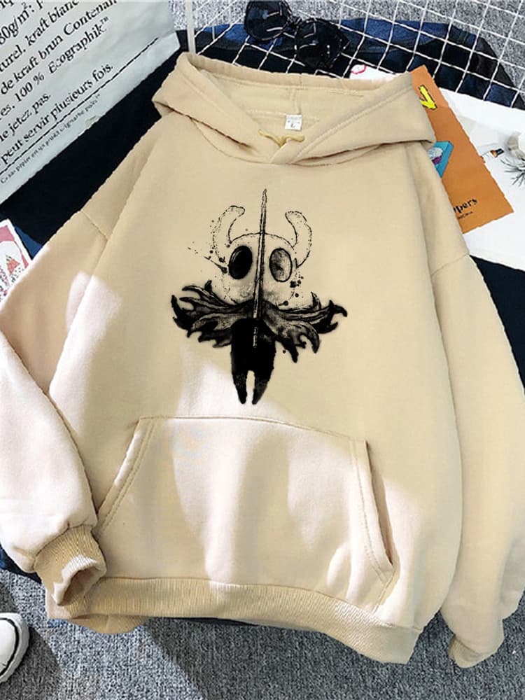 Blusa Moletom Com Capuz Unissex Hollow Knight Ghost Swordsman