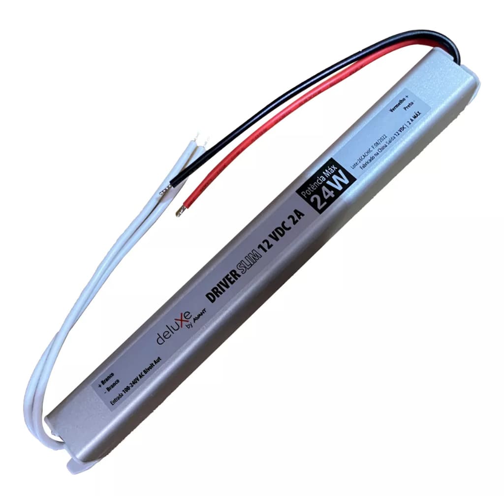 Fonte Driver Slim 12v 24w, 60W, 72W Fita Led Perfil Led Bivolt