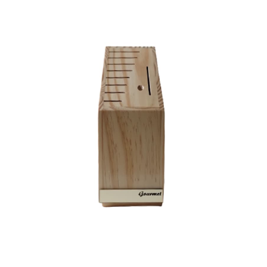 Porta Facas De Cozinha Em Madeira de Pinus Cepo De Mesa Organizador Para Facas Gourmet.