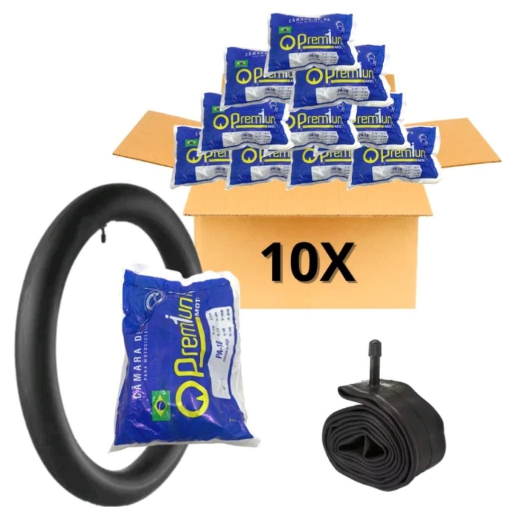 kit Com 10, 5 ou 1 Camaras de Ar Para Motos Titan/Fan/Ybr Aro 18 super resistente