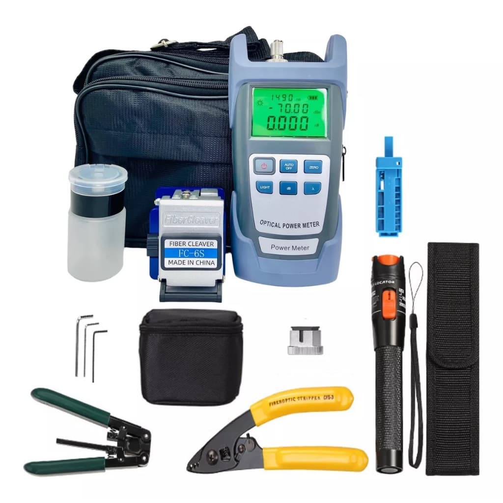 Kit de Ferramenta para Manutenção de Rede fibra Óptica Ftth 9 Peças