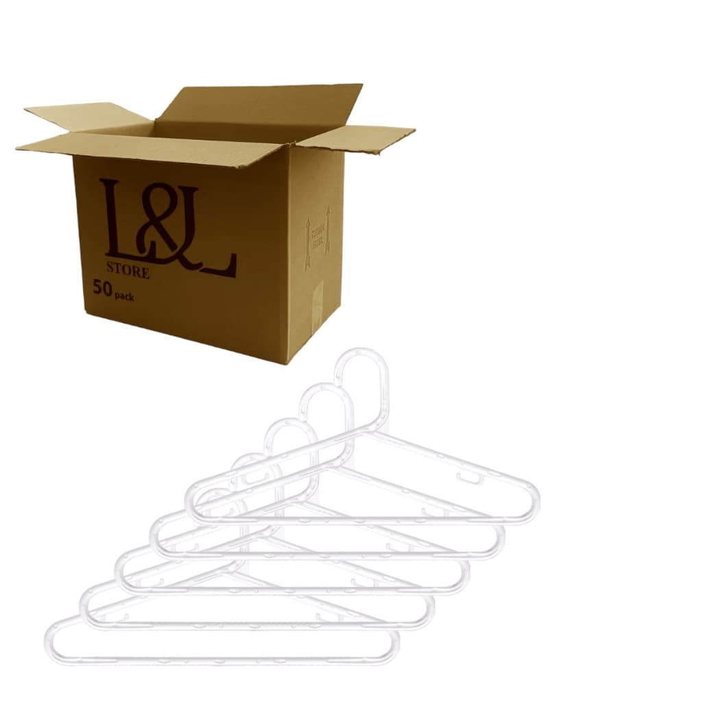 Cabide Acrílico Adulto Transparente Kit 50un Cabides Moda Organizador de Roupas Loja - 8mm