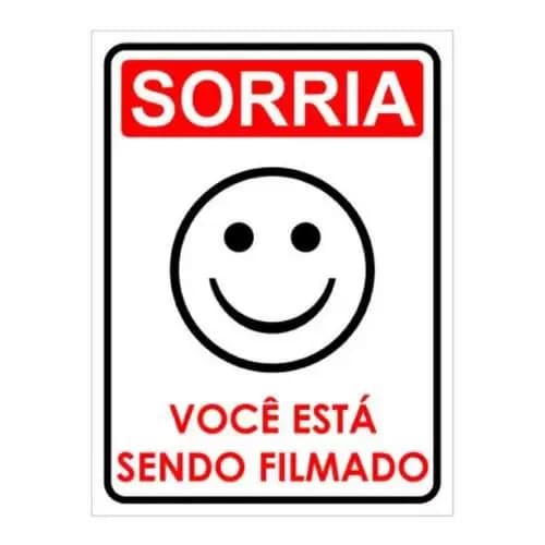 Placas SORRIA VOCÊ ESTA SENDO FILMADO  - Sinalização -Casa ou Apartamento  Envio Imediato  Produto Premium  Sinalização.