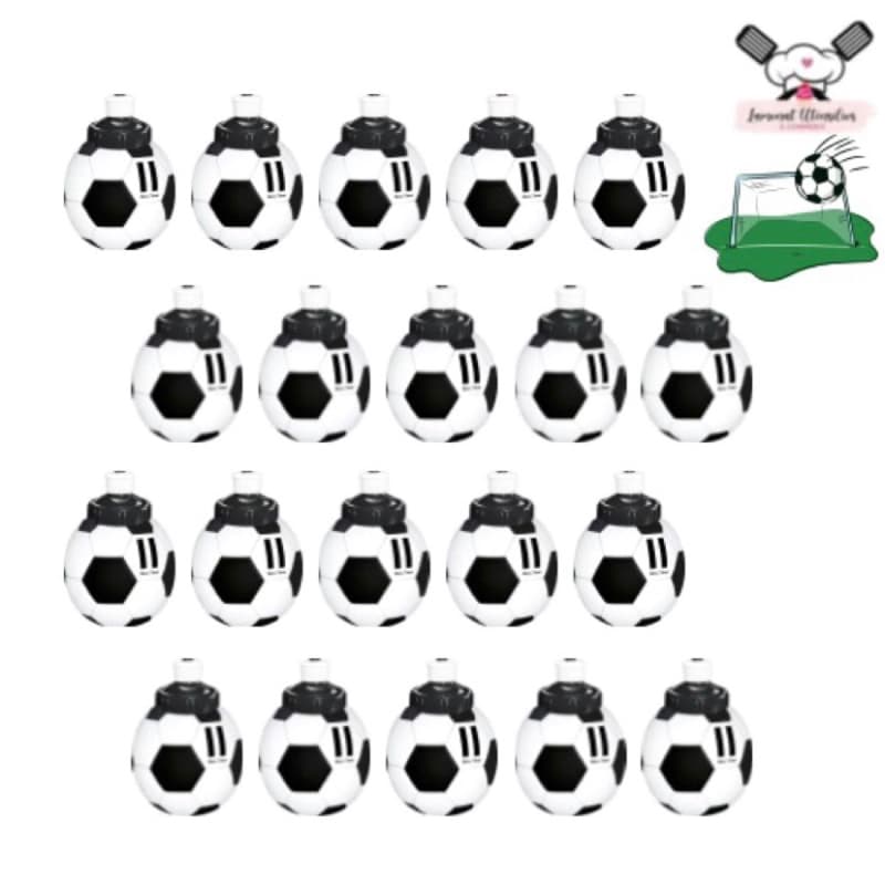Garrafa Squeeze Bola Time Preto E Branco Injetemp - Kit 20 Copos