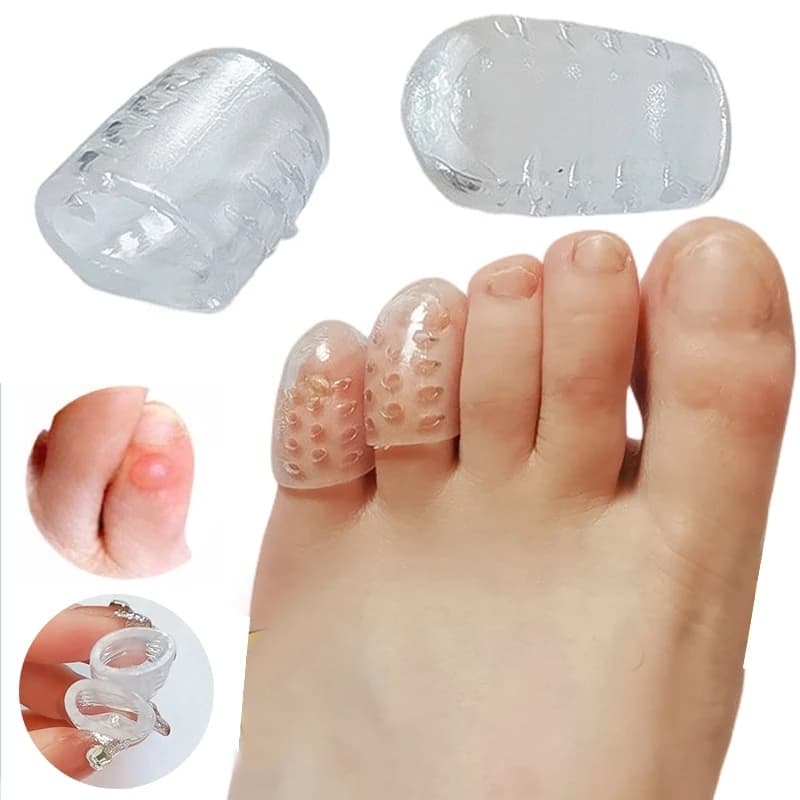 10 20 Protetor de Dedo de Pe Silicone Respiravel Ajustavel Conforto Anti Calos Sapatos dos Pes