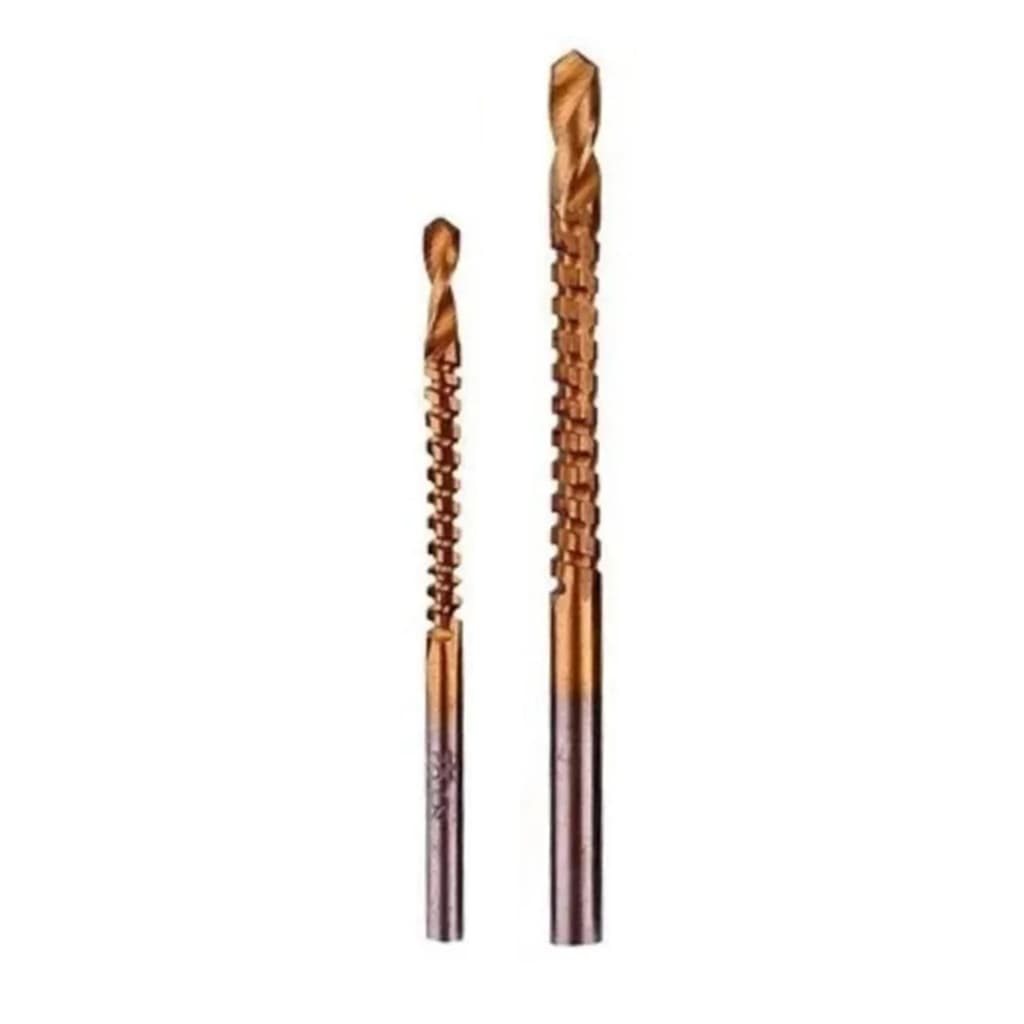 KIT 1x ou 2x BROCA HSS AÇO RÁPIDO 3 e 4mm revestida em TITÂNIO Furo CORTE LATERAL FRESA Tira Rebarba
