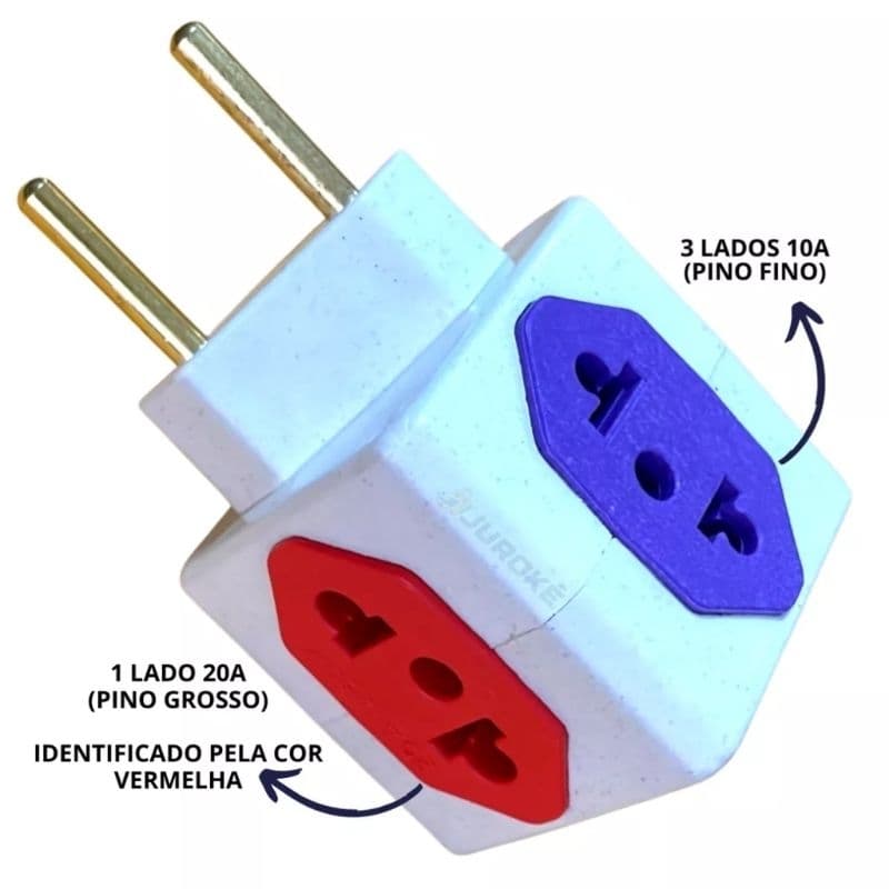 Adaptadores De Tomada Cubo 10a/20a 250v Universal