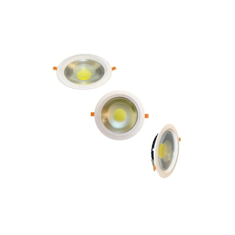 Luminária De Embutir Downlight Spot Led Cob 20w Redondo Luz Branco Frio/Quente