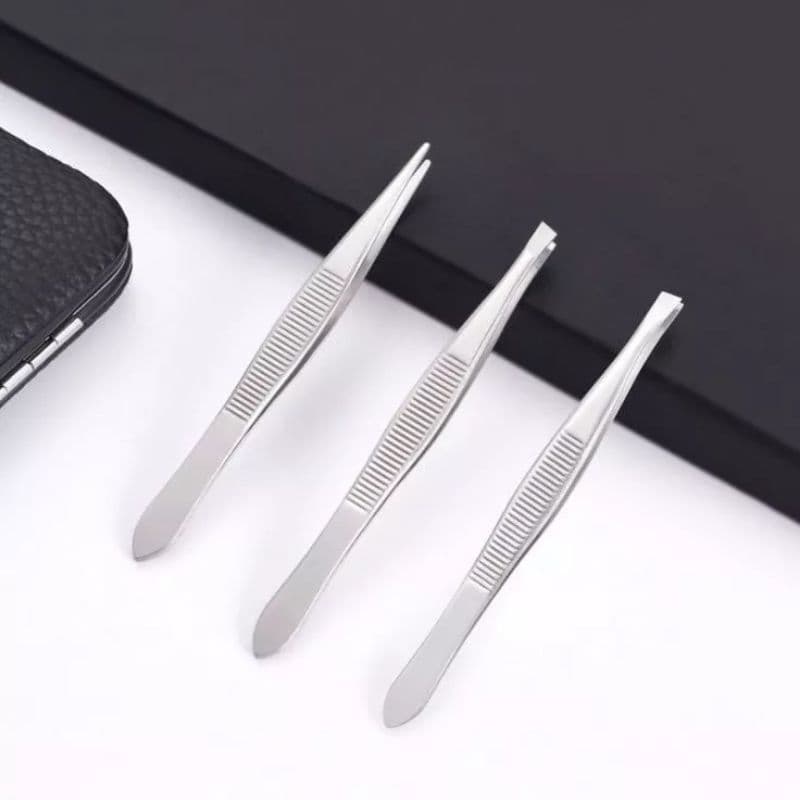 Kit com 3 Pinças para Design de Sobrancelhas