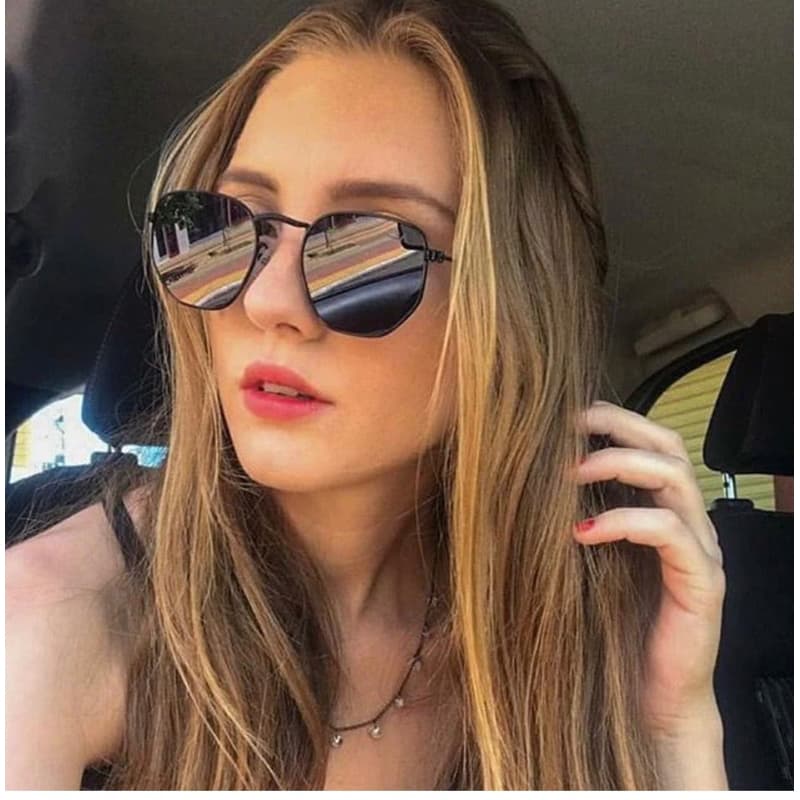 Óculos De Sol Feminino Masculino Retro Hexagonal Clássicos Moda 100%UV400