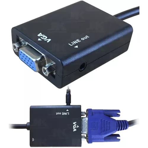 Cabo Adaptador Conversor Hdmi Para Vga Com Saída P2 De Áudio