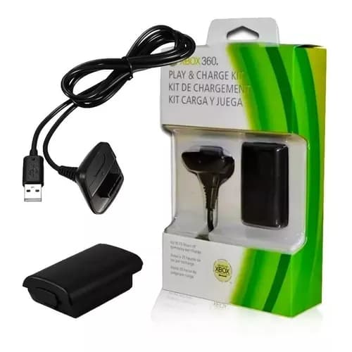 Carregador E Bateria Controle Xbox 360 Feir Fr-302 12000 Mah