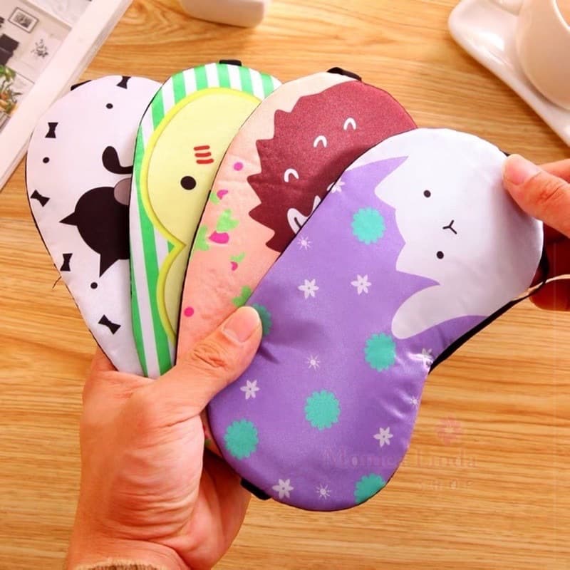 olho com gel térmico para dormir e descanso estampas fofas
