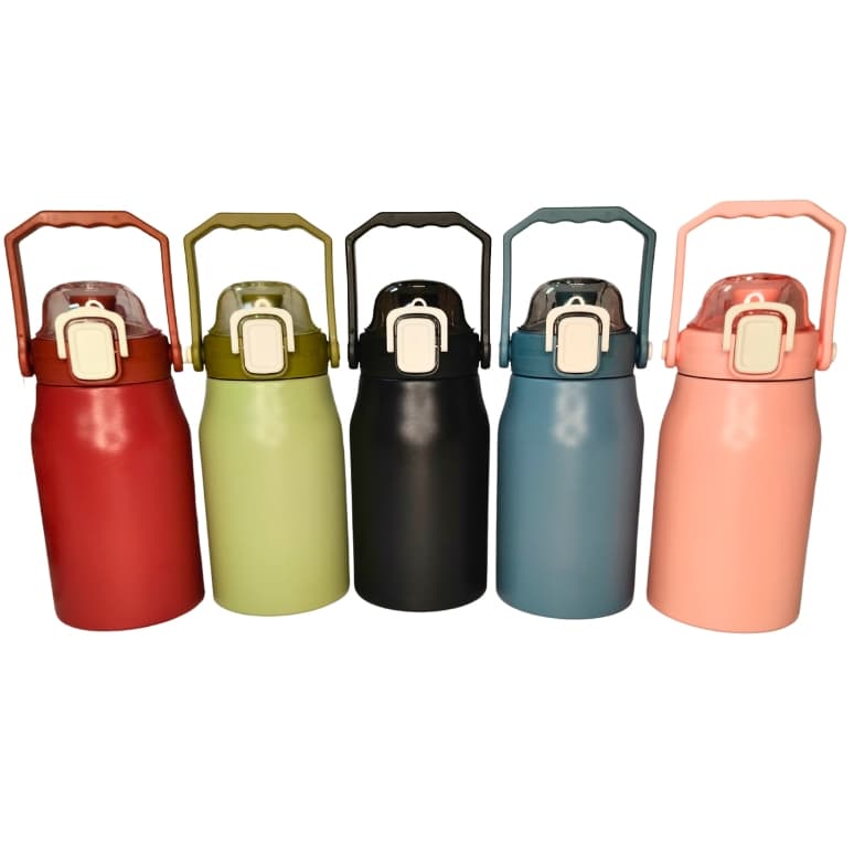 Garrafa Térmica Inox 1000ML com Canudo