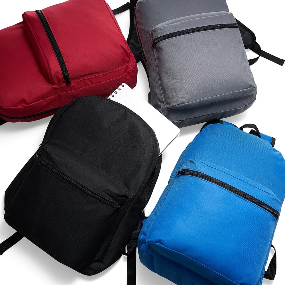 Mochila de Nylon  17 litros com bolso Frontal Unisex Escolar - Viagem -Academia-  Resistente