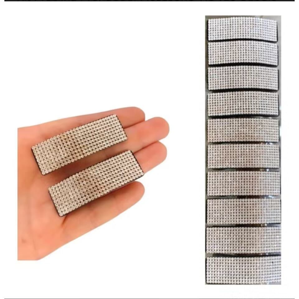 Presilha de cabelo com strass colorido. Tic tac com pedraria colorida para todos os tipos de cabelo