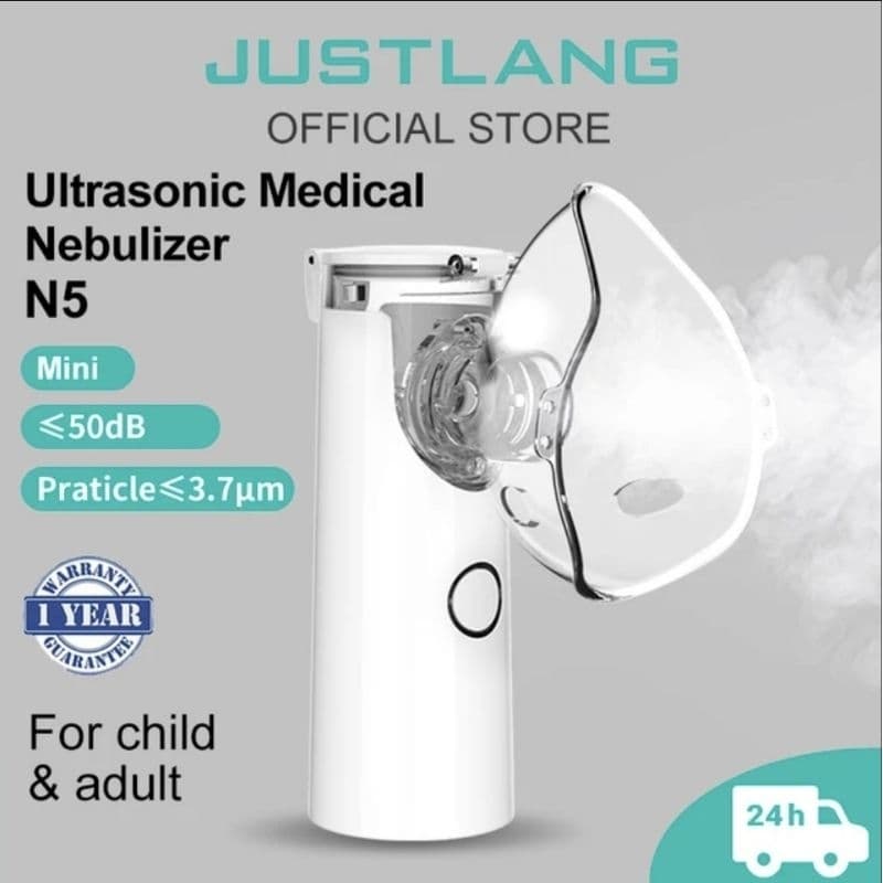 Nebulizador Portátil para Asma Bebê, Mini Mesh Household Medical, Inalador Ultrassônico Silencioso, Névoa Ajustável, Dispositivo de Vapor