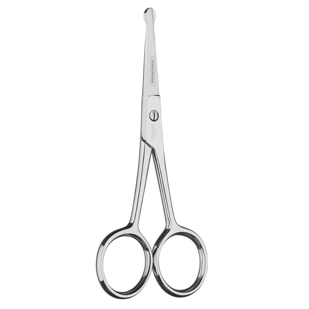 Tesoura De Bebê Unhas Pelos Profissional 4" Ponta Redonda Inox Tramontina