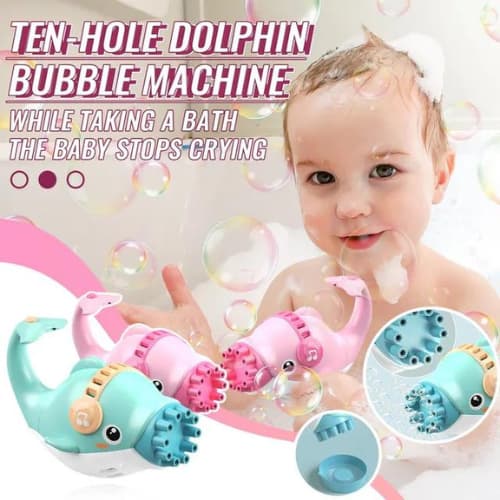 Brinquedo Crianças Máquina Lança Bolha Bolinha de Sabão Baleia Golfinho Automática Elétrica