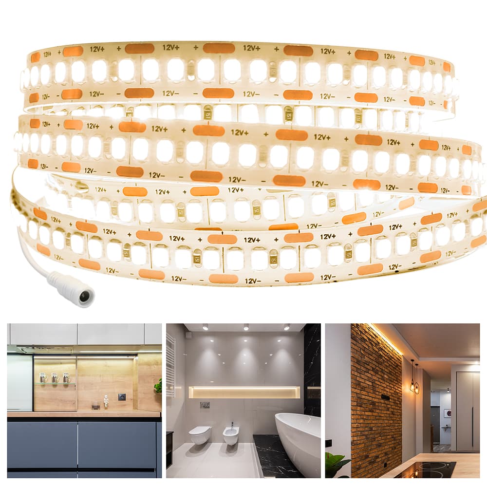 Fita Led 240led Por Metro 12v 3528 P/ Perfil 5 Metros Ip20