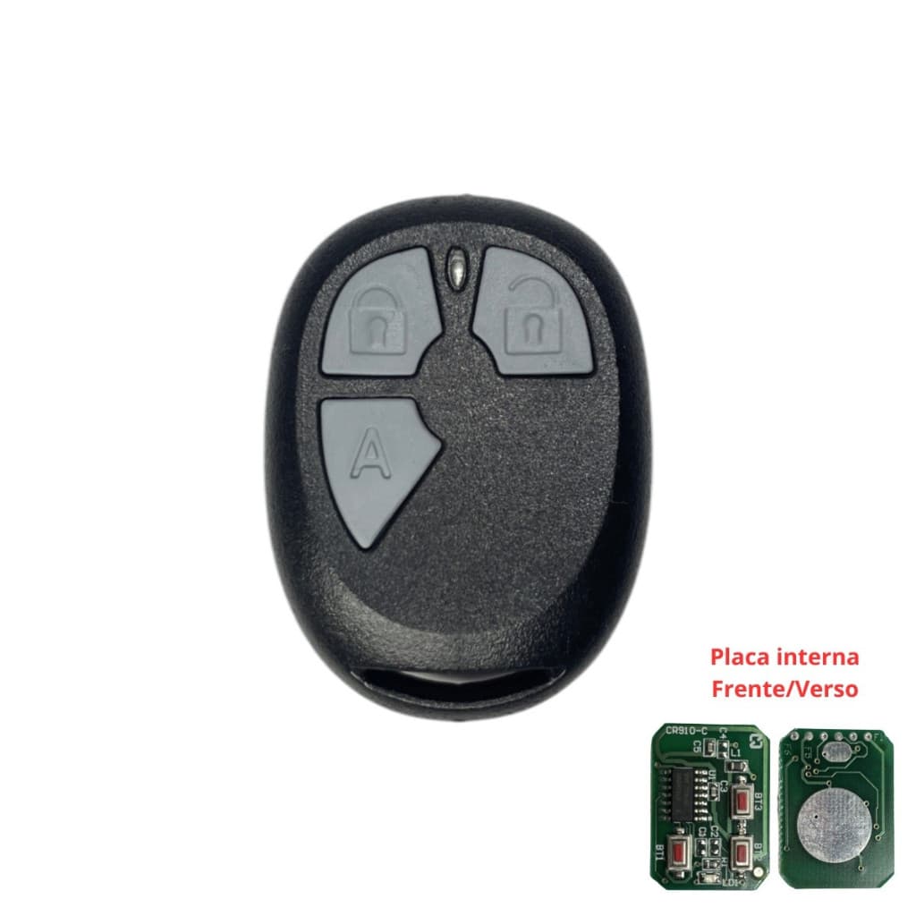 Controle Universal Wr 3 Botões - Compatível Alarme Eclipse WR910