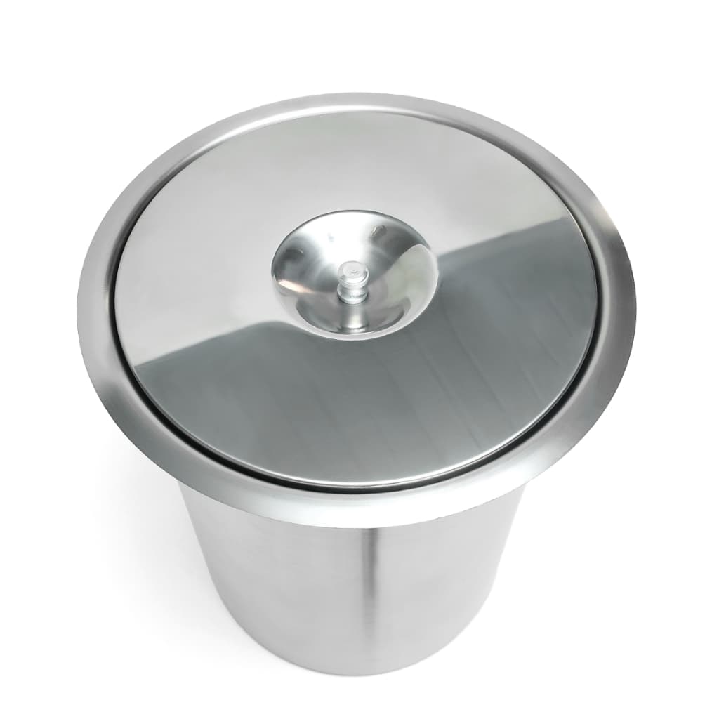Lixeira para Embutir Pia  Cozinha 5 Litros Inox 304 - Cesto Embutir em Pedra Granito Marmore Enferruja Polida Escovada