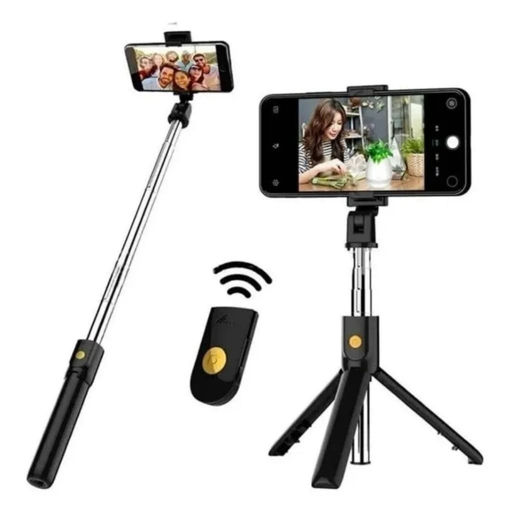 Tripé Pau De Selfie Extensível P/ Celular C/Botão E Via Bluetooth P30