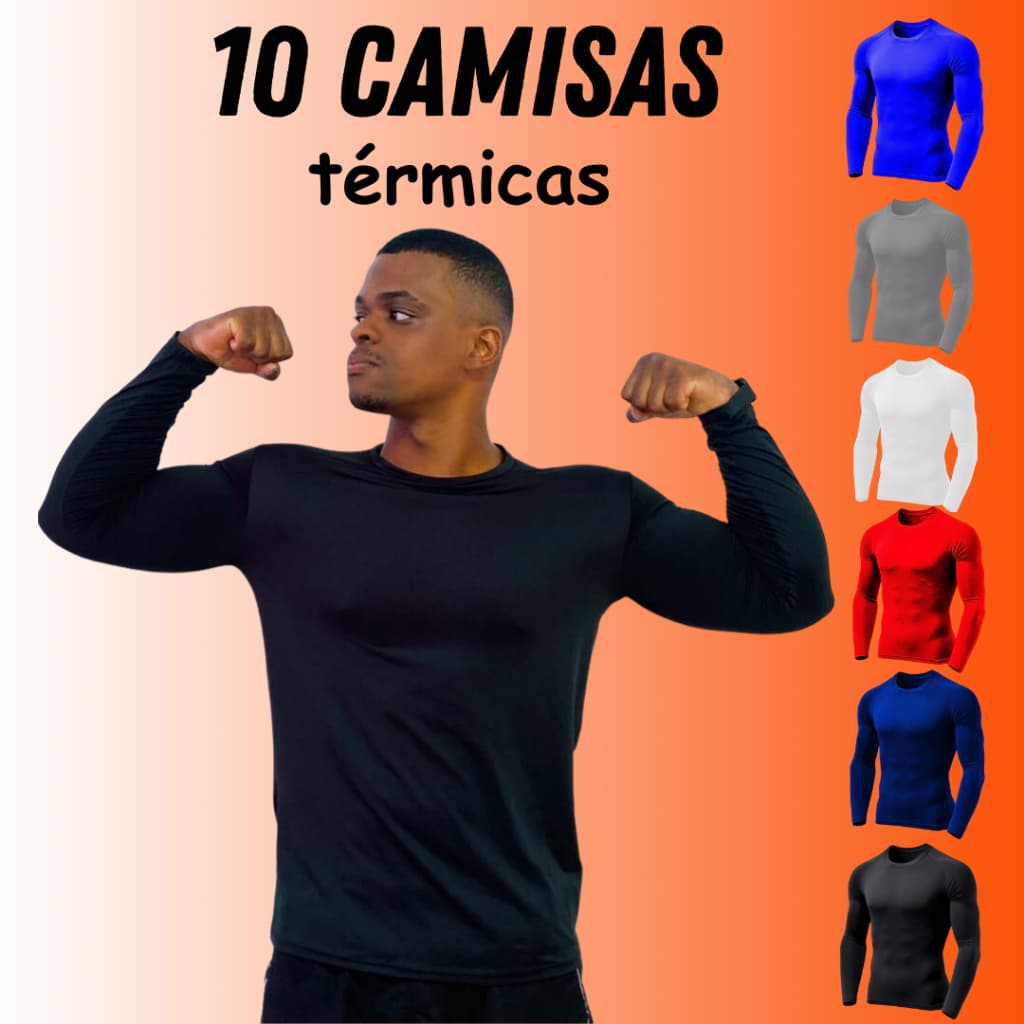 kit com 10 Camisas Segunda Pele Proteção Solar uv Blusa Térmica uv50+//Unisexx// Envio imediato