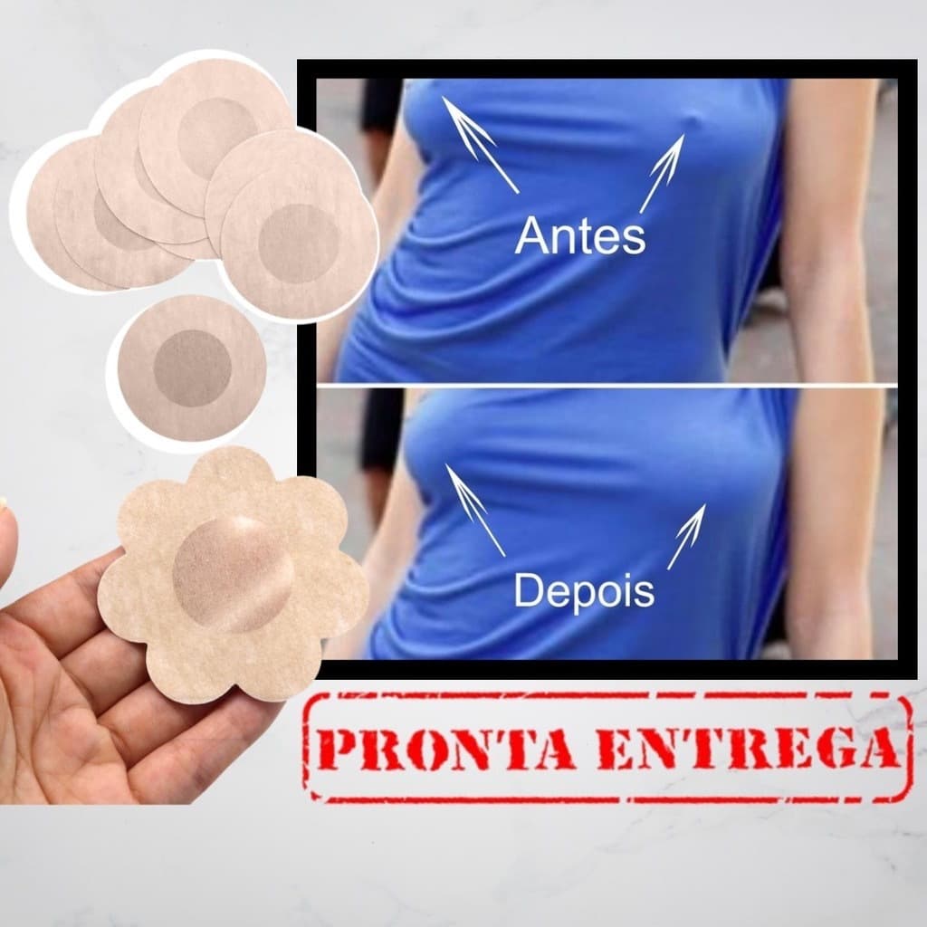 1Kit 10 Adesivo Protetor Mamilo Bico Aureola Tapa Peito Seios (5 Pares)
