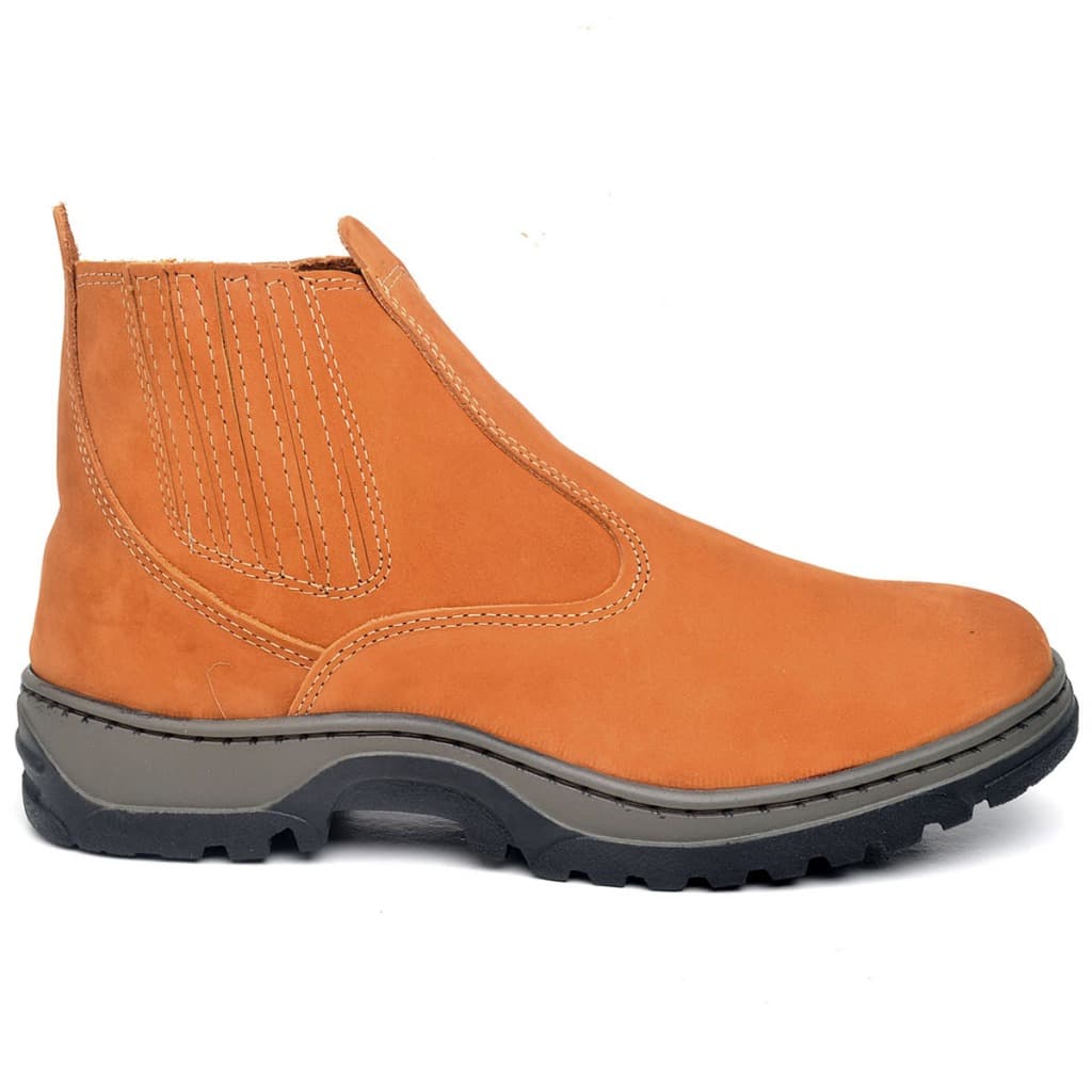 Bota Botina Masculina Barata Em Couro Legitimo Para Trabalho