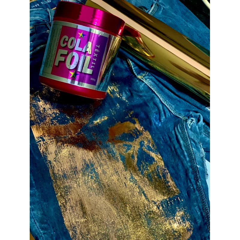 Cola FOIL KIT Completo pote 500 grs, e FOIL OURO 4 mts.