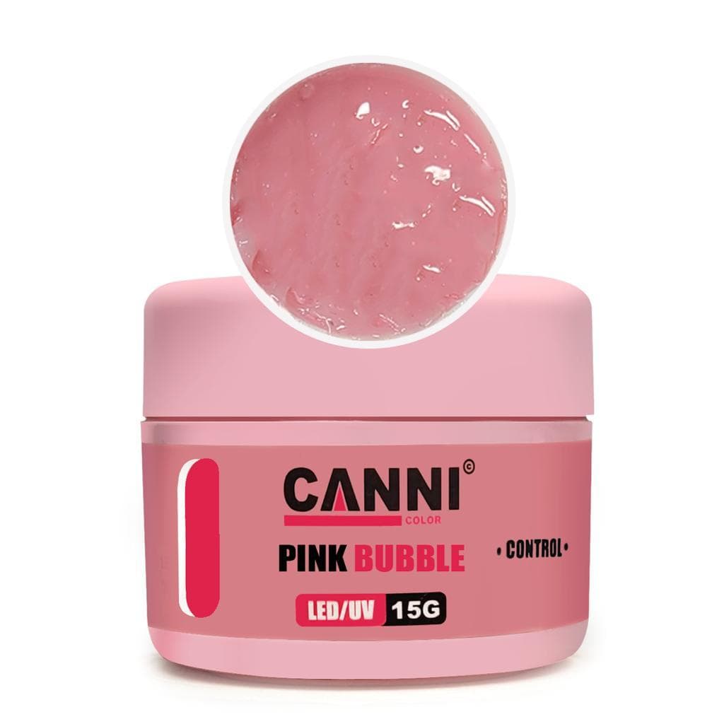 gel unhas 15g canni color pink bubble cheirinho de chiclete control