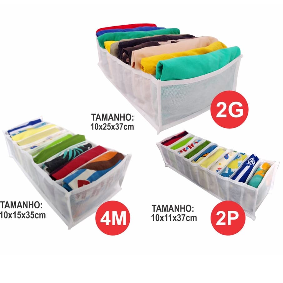 8 Colmeia organizadora para Bebê e Adulto kit 8 peças (2P+2G+4M) - TNT - Organizalux