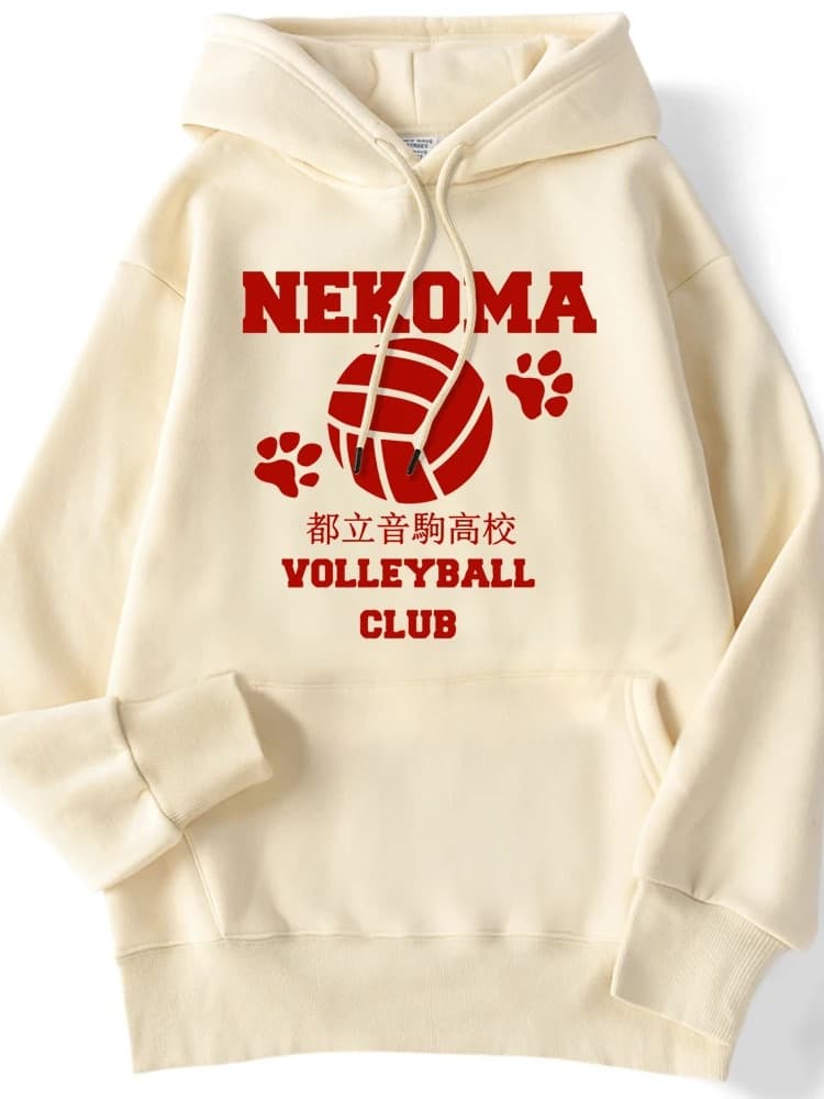 Blusa Moletom Com Capuz Unissex Nekoma Volleyball Club Pet