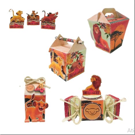 Kit Festa Rei Leão Aniversário Personalizados caixinhas