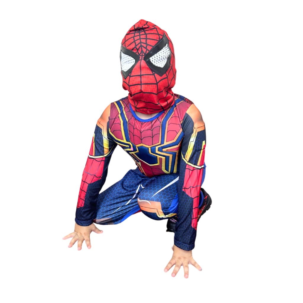 Roupa Fantasia Infantil Homem Aranha Longa C\ Mascara