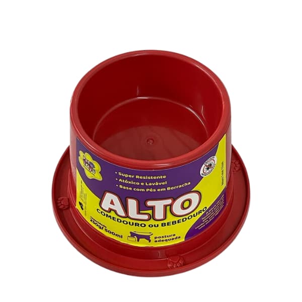 Comedouro ou Bebedouro Pet Elevado Alto Anti-Formiga Para Cães Cachorro Gatos 500ml