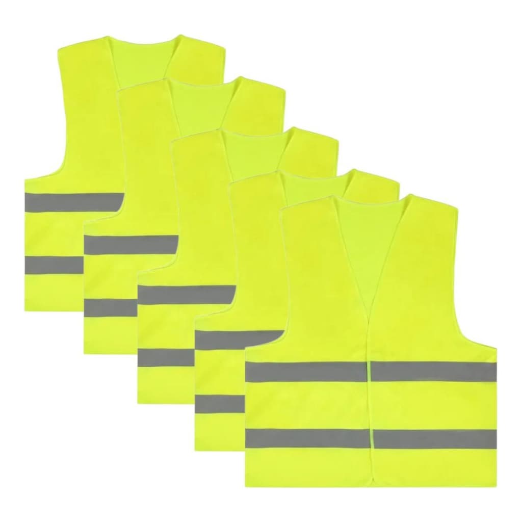 Kit 5 Coletes Segurança Refletivo Sinalização Blusão Fluorescente Epi Motoboy Ciclismo Noturno Colete Transito